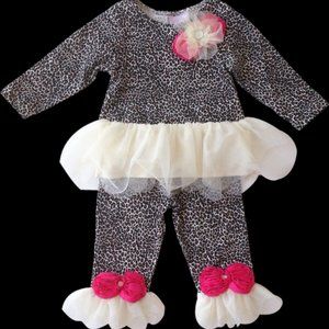 CachCach Leopard Sing With Ruffle Pant SZ12M